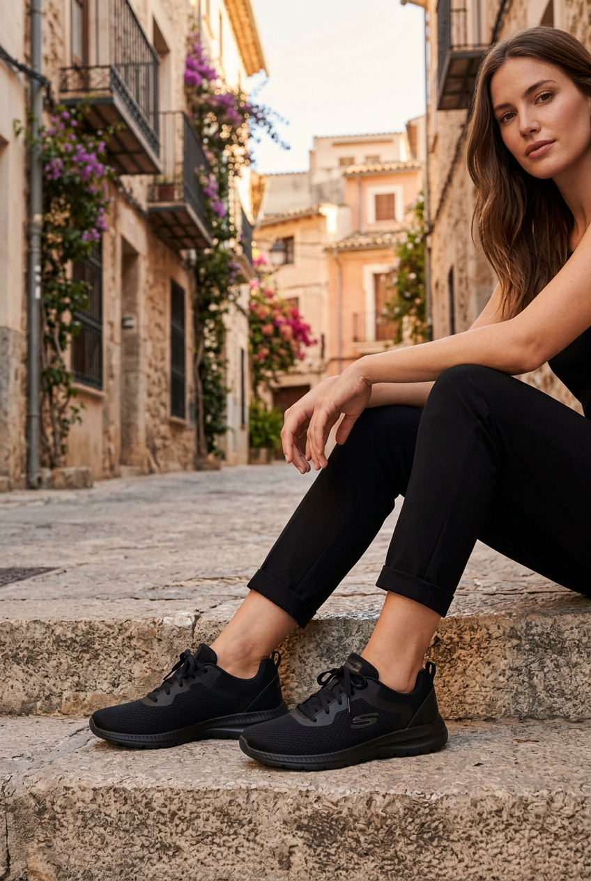 Zapatillas Skechers para Mujer Usadas - Negro, 41