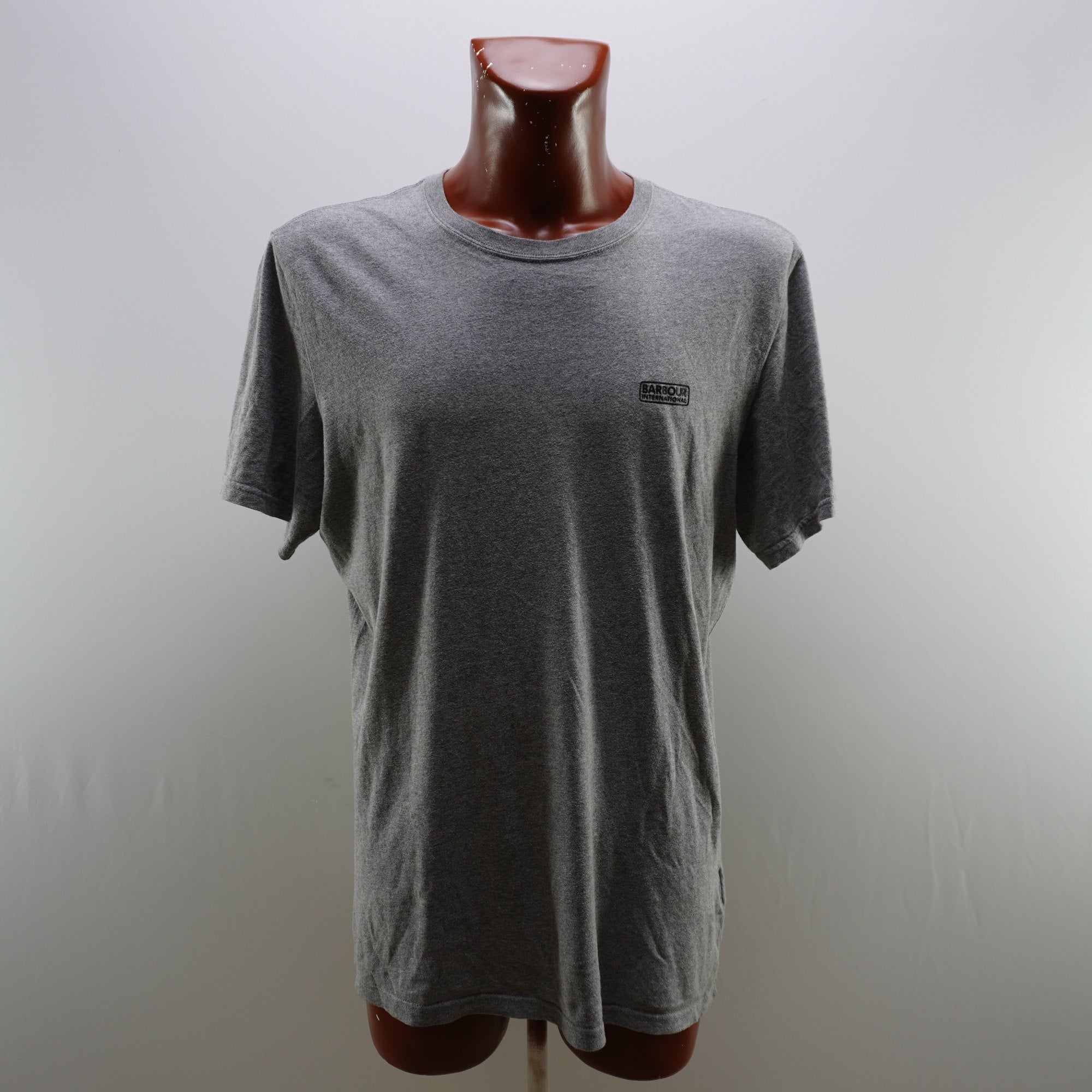 Camiseta de Manga Corta Barbour para Hombre - Gris, XL, Usada en Muy Buen Estado