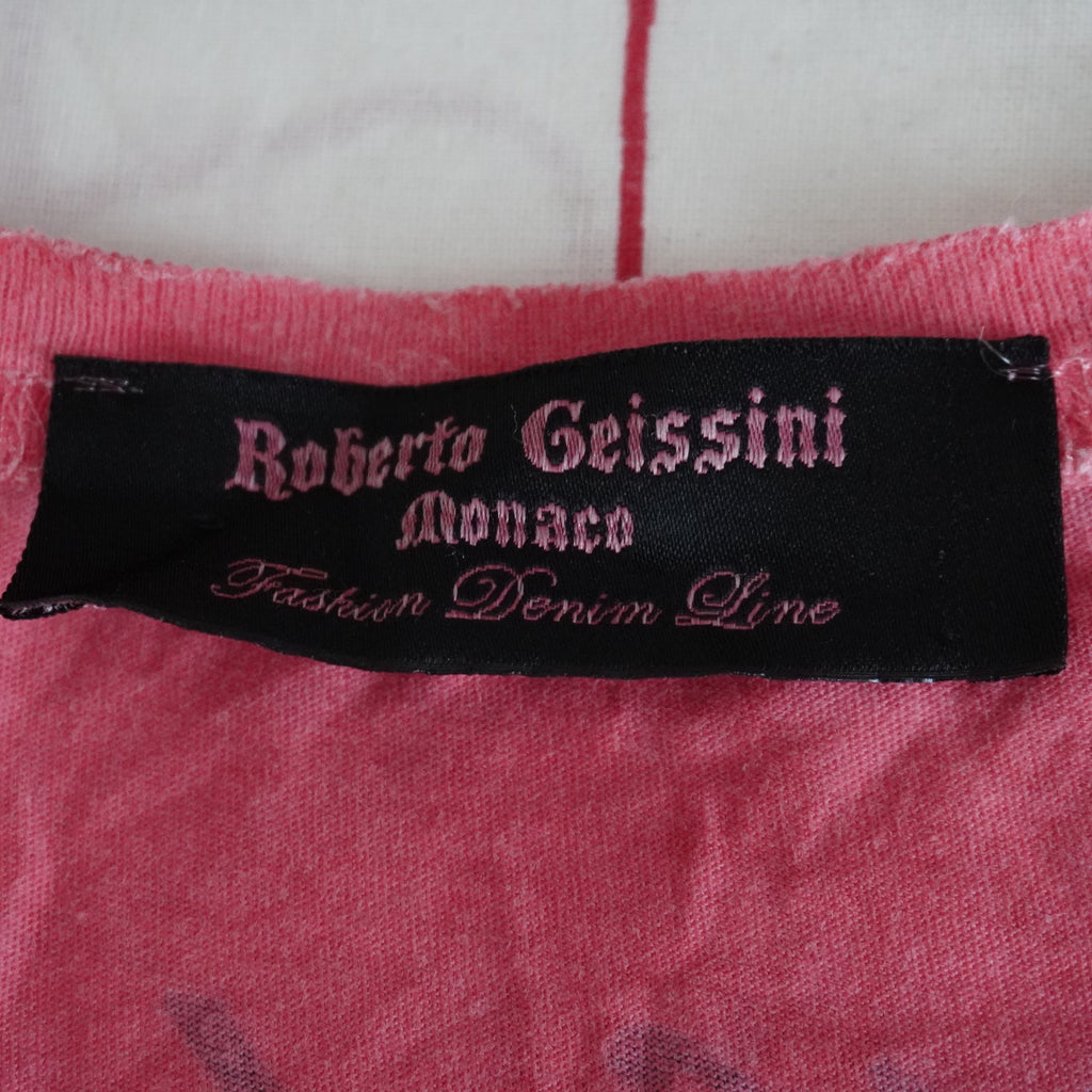 Camiseta de Manga Corta Roberto Geissine para Mujer - Rosa, XL - Usada en Muy Buen Estado