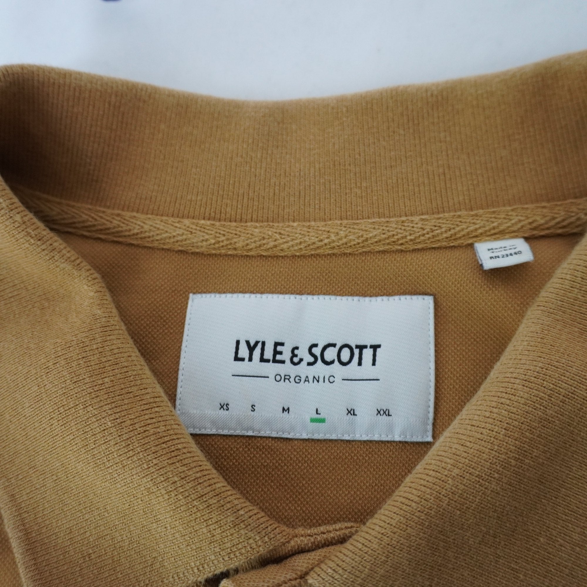 Camiseta de Manga Corta Lyle & Scott para Hombre - Marrón, L (Usada en Muy Buen Estado)