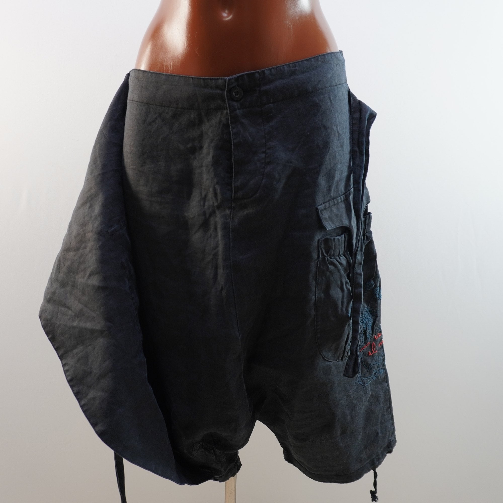 Pantalones Cortos Desigual para Mujer - Lino Ancho, Pequeño (S), Usados en Muy Buen Estado