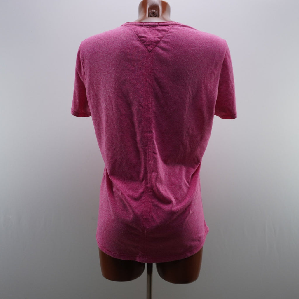 Camiseta de Manga Corta Tommy Hilfiger para Mujer - Rosa, M, Usada en Muy Buen Estado