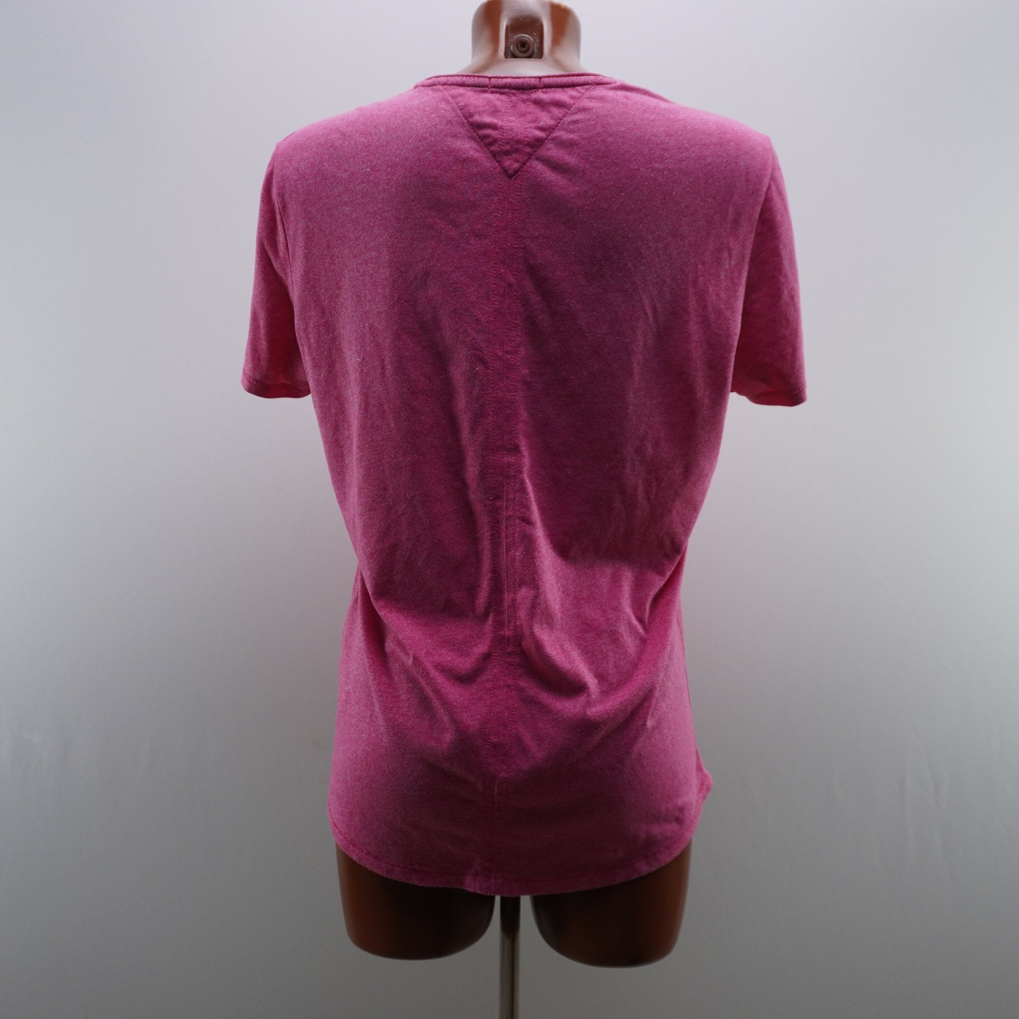 Camiseta de Manga Corta Tommy Hilfiger para Mujer - Rosa, M, Usada en Muy Buen Estado