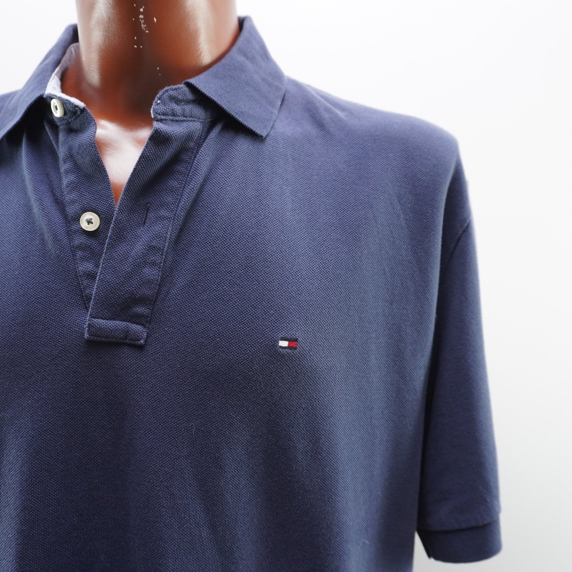 Camiseta de Manga Corta Tommy Hilfiger para Hombre Usada - Azul, XL