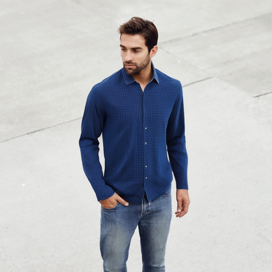 Camisa de hombre Calvin Klein. Azul oscuro. M.Usado. Bien