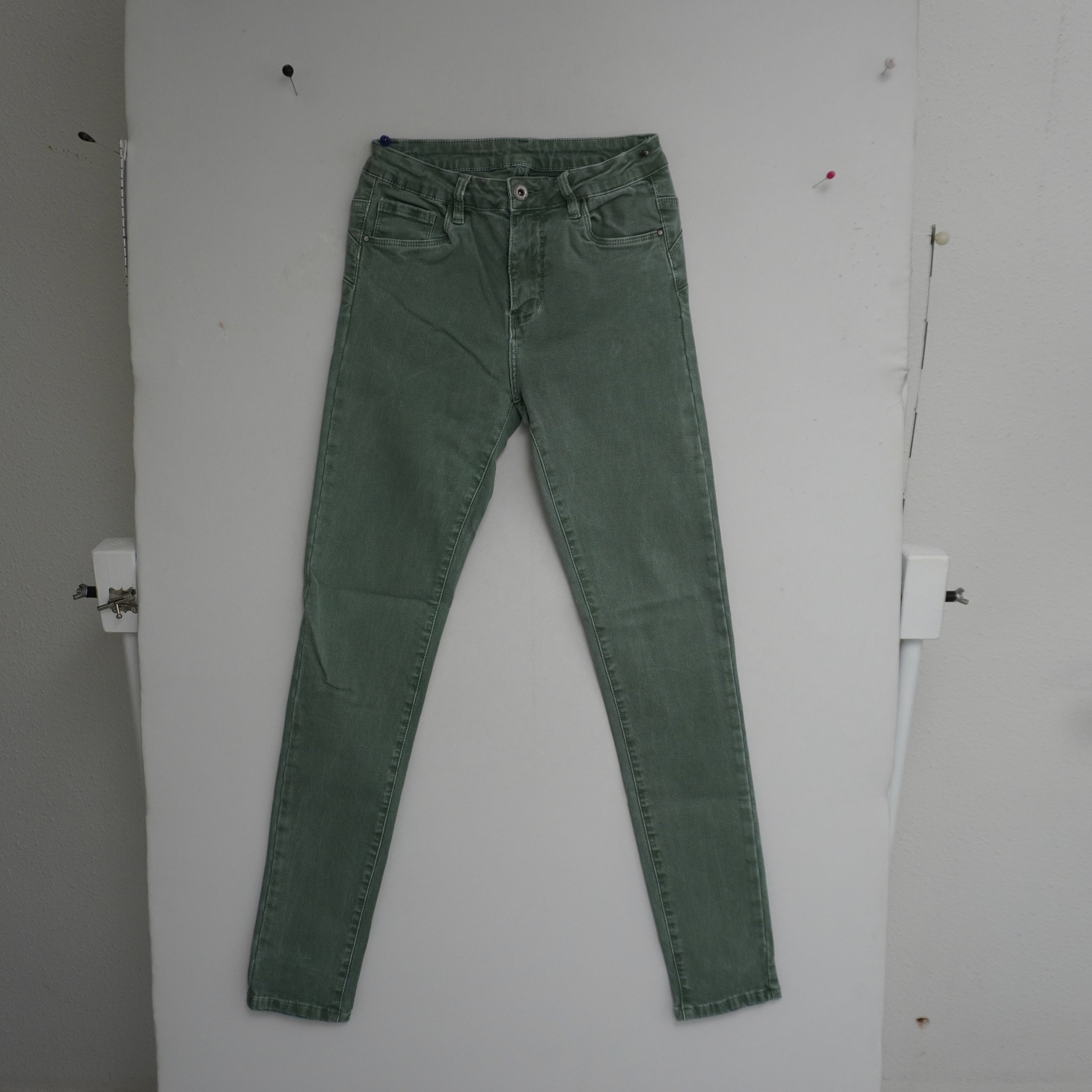 Pre-Owned Women's Denim Jeans - Green, S