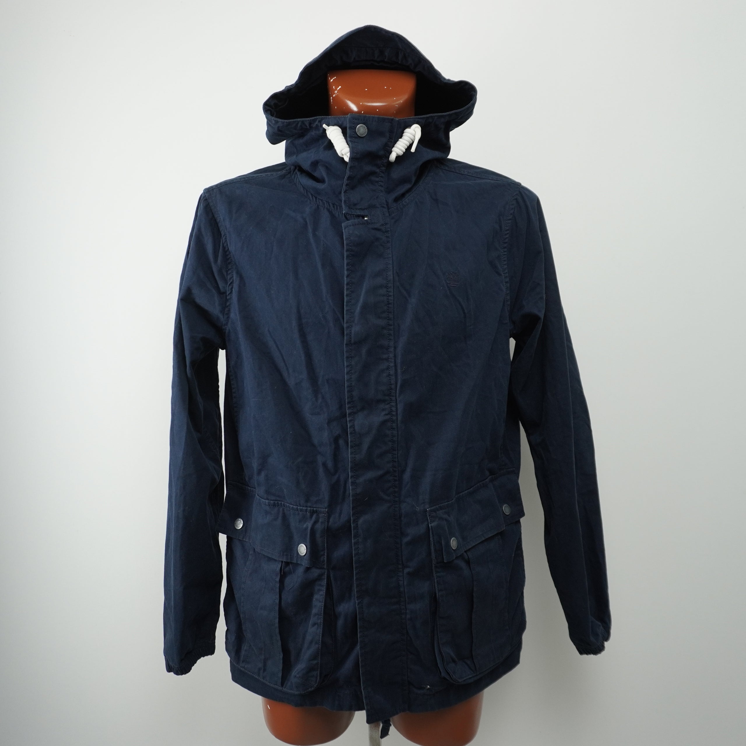 Pre-owned Men's Timberland Parka - Blue, L, Very Good Condition