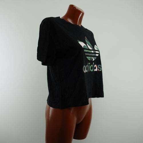 Adidas camisa mujer negra talla S detalle