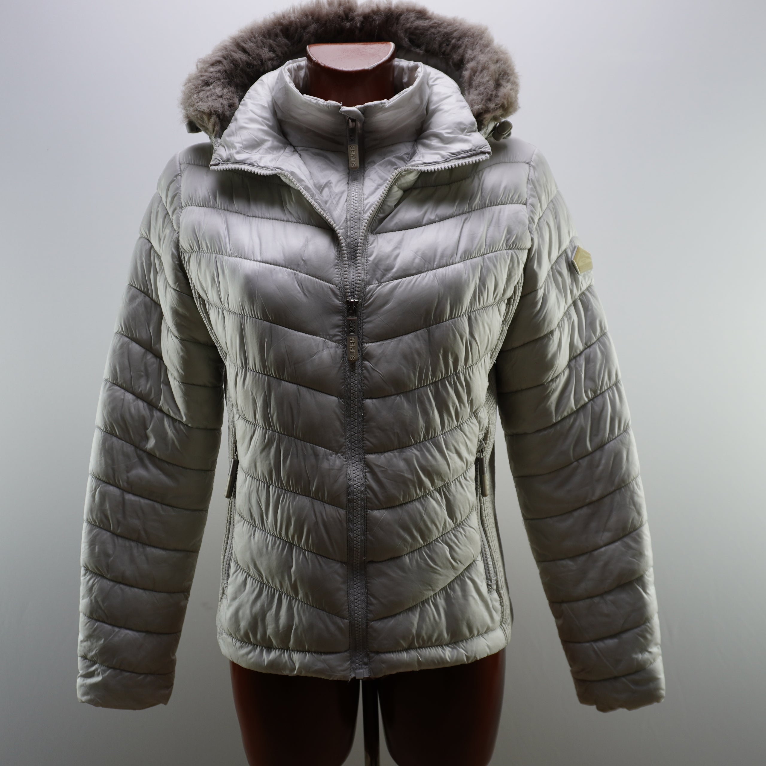 Parka Superdry para Mujer Usada - Blanco, XL