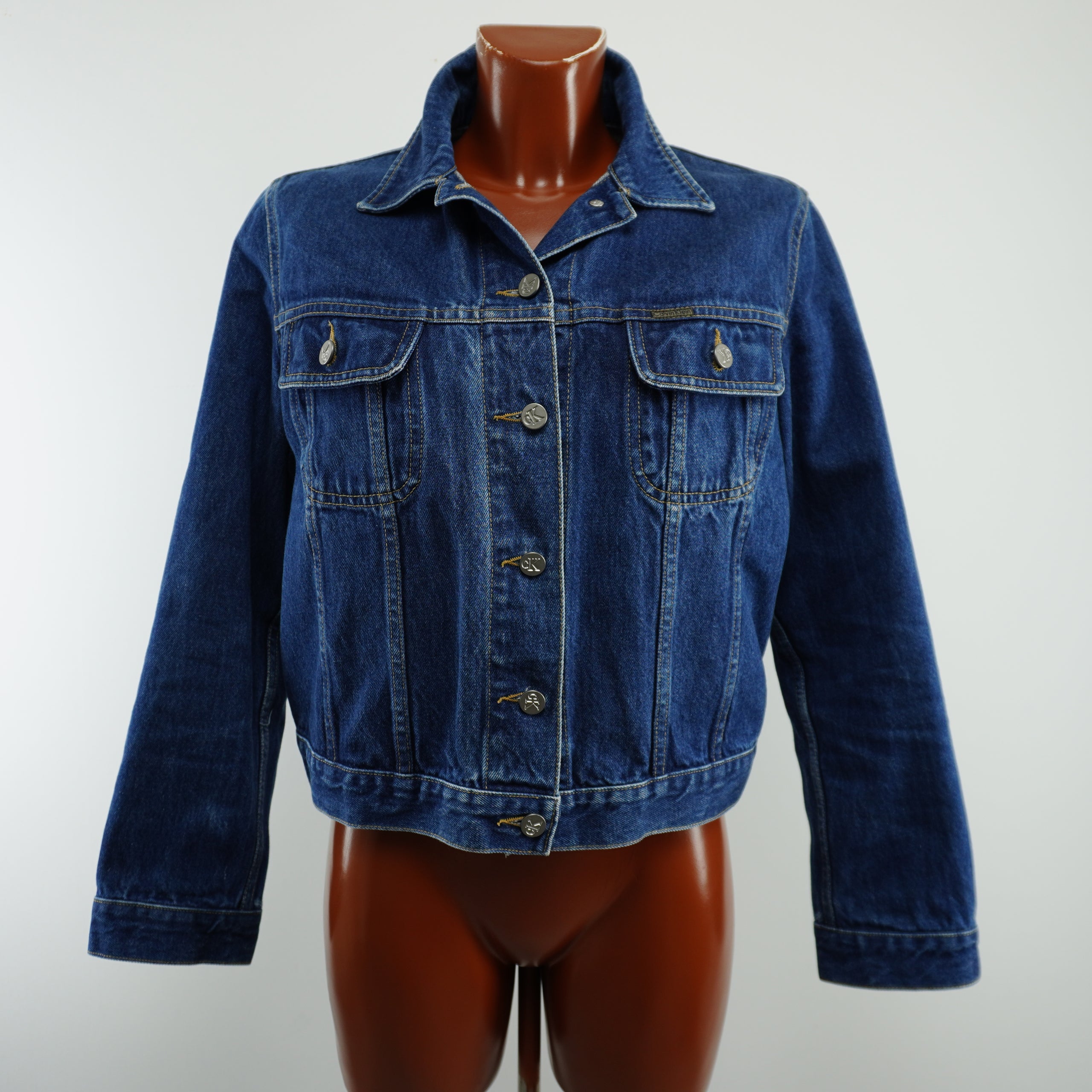 Pre-owned Women's Calvin Klein Jacket - Blue, XL