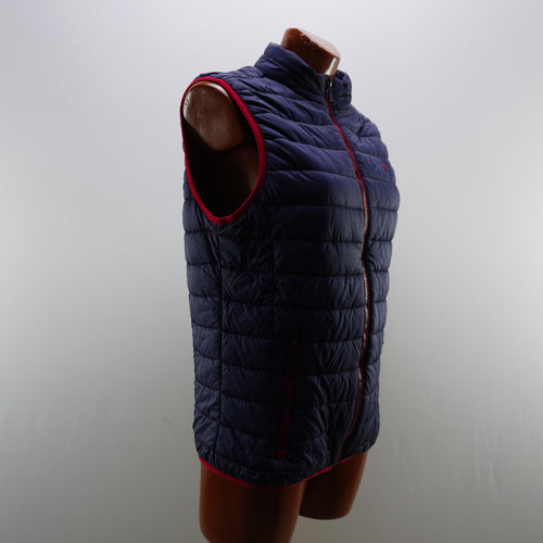 Detalle chaleco Alvaro Moreno hombre azul talla M