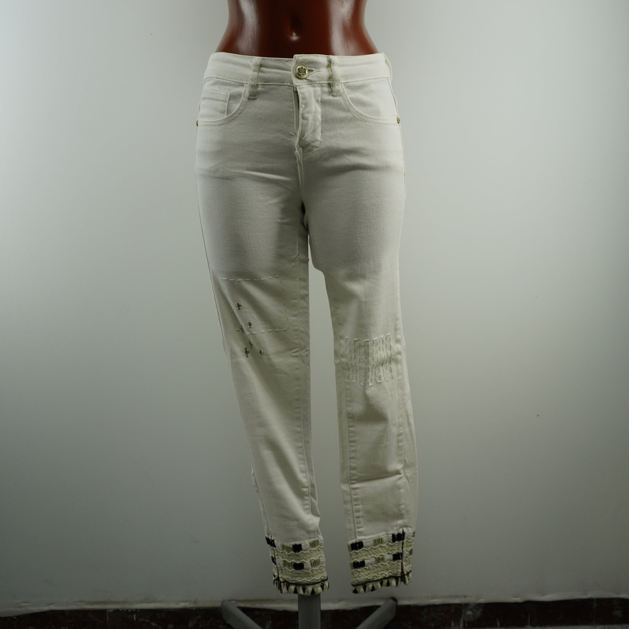 Pre-owned Women's Desigual Pants - White, S