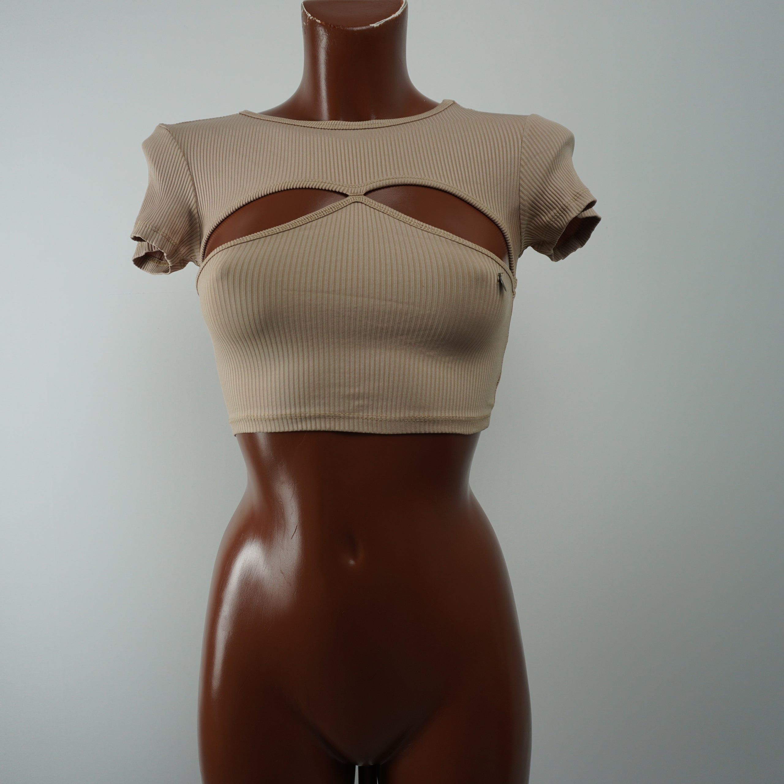 Pre-Owned Women's Pull & Bear Shirt - Beige, XS, Very Good Condition