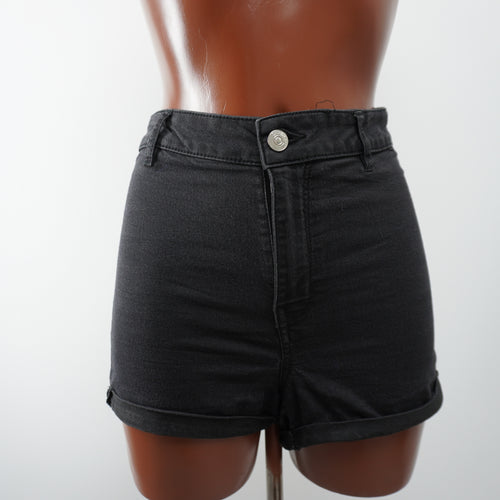 H&M bermudas mujer negro talla M vista frontal