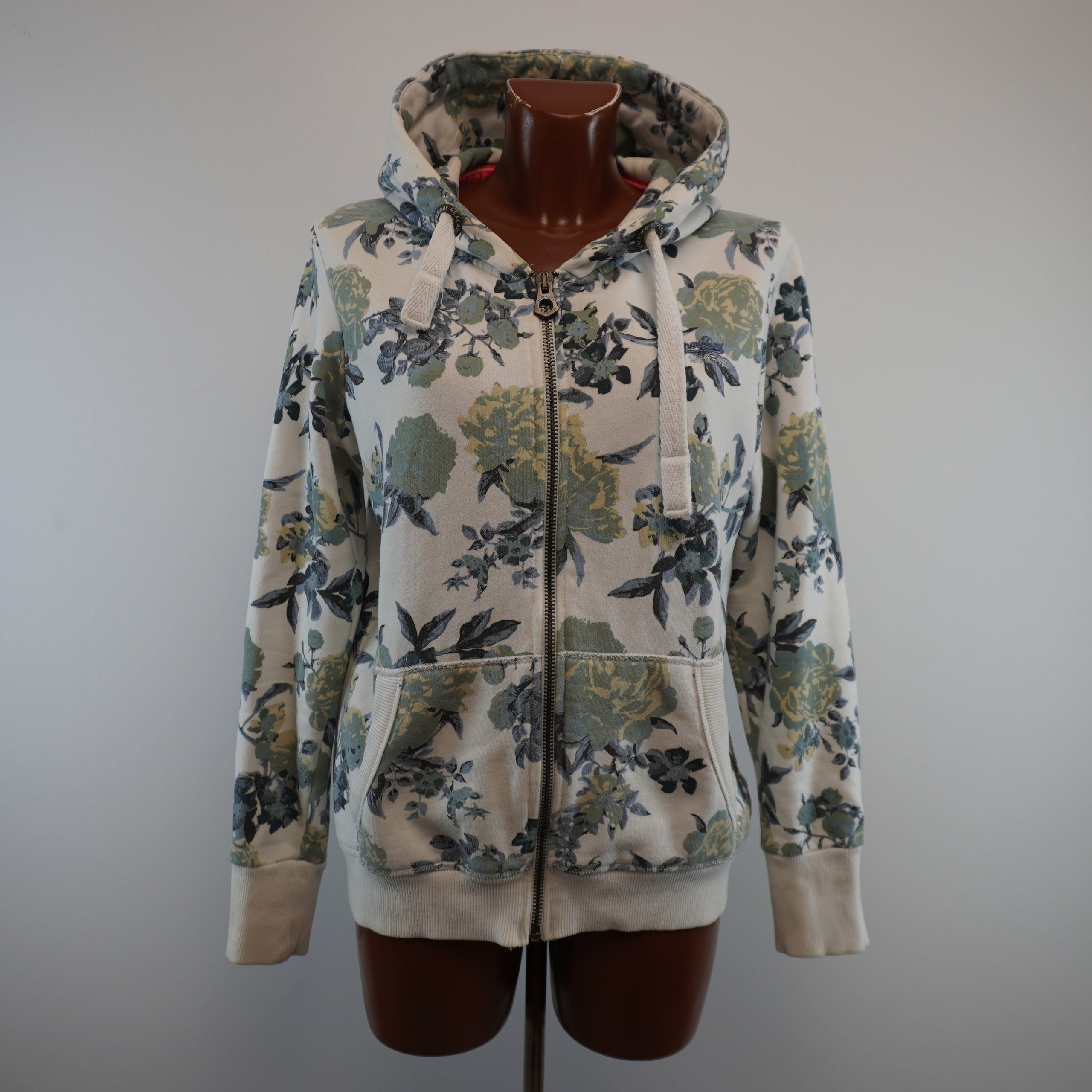 Women's Superdry Hoodie - Grey, L, Pre-Owned in Very Good Condition