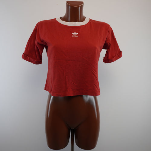 Adidas camisa mujer roja Talla L vista frontal