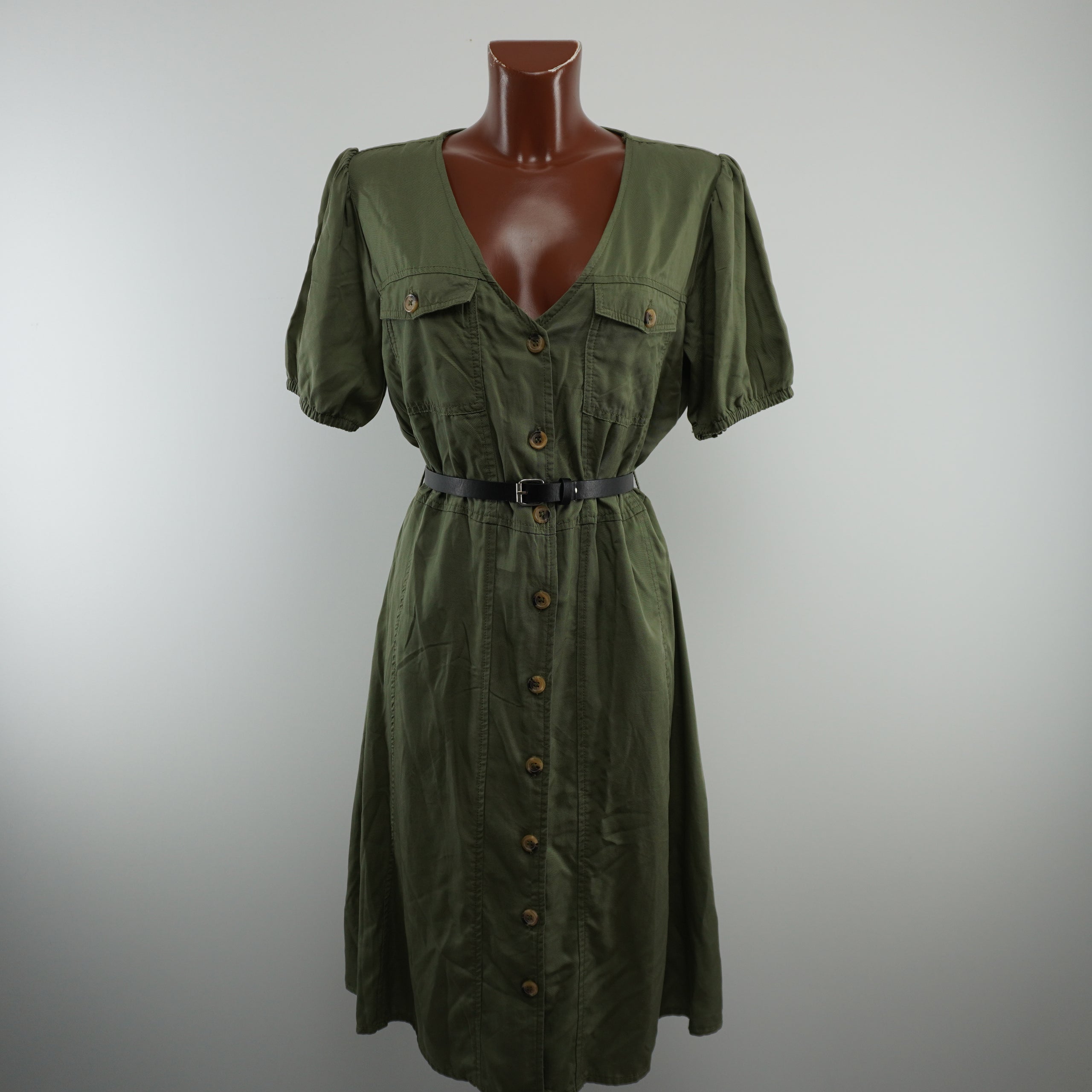 Pre-owned Women's Encuentro Dress - Khaki, XL