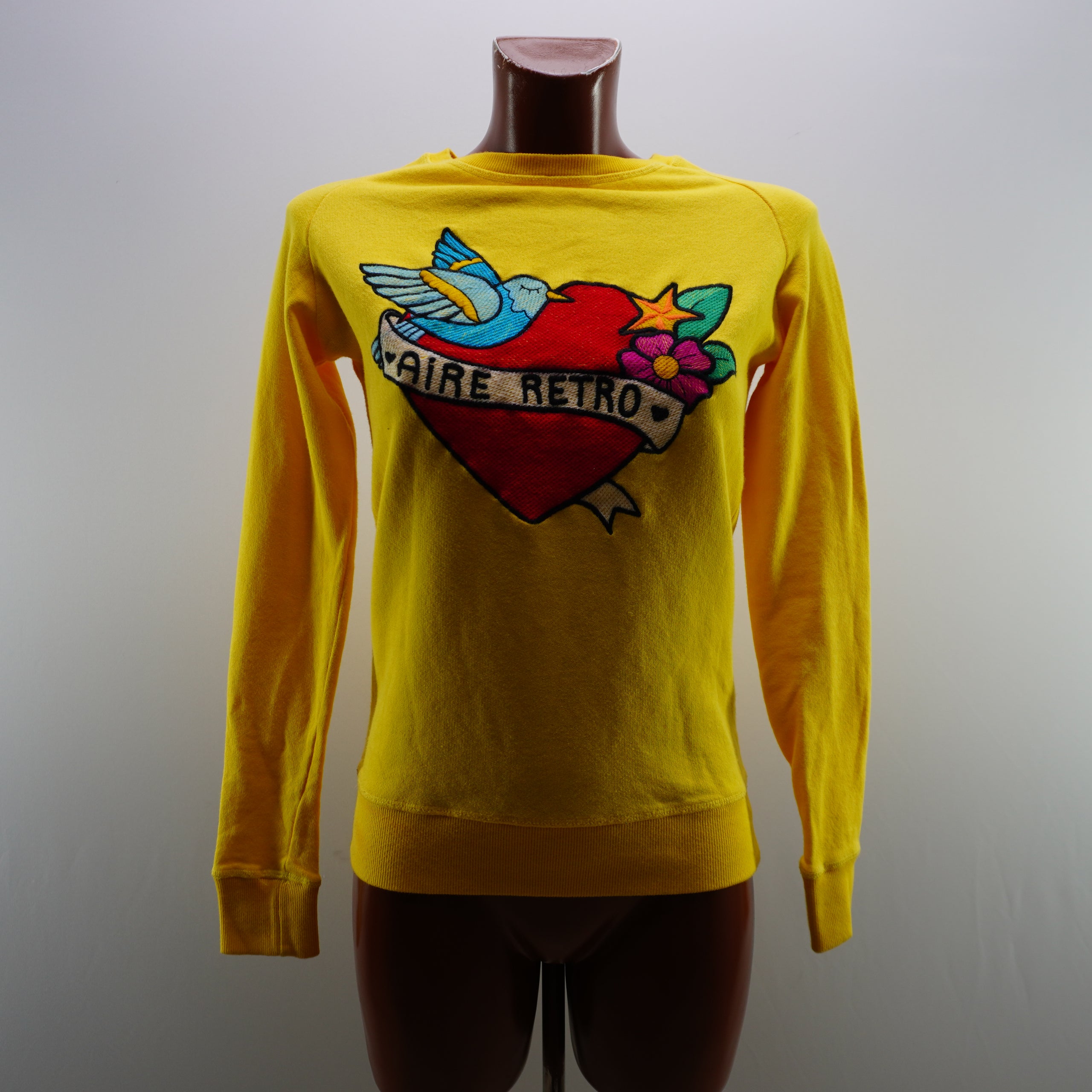 Sweater Aire Retro para Mujer - Amarillo, XS, Usado en Muy Buen Estado