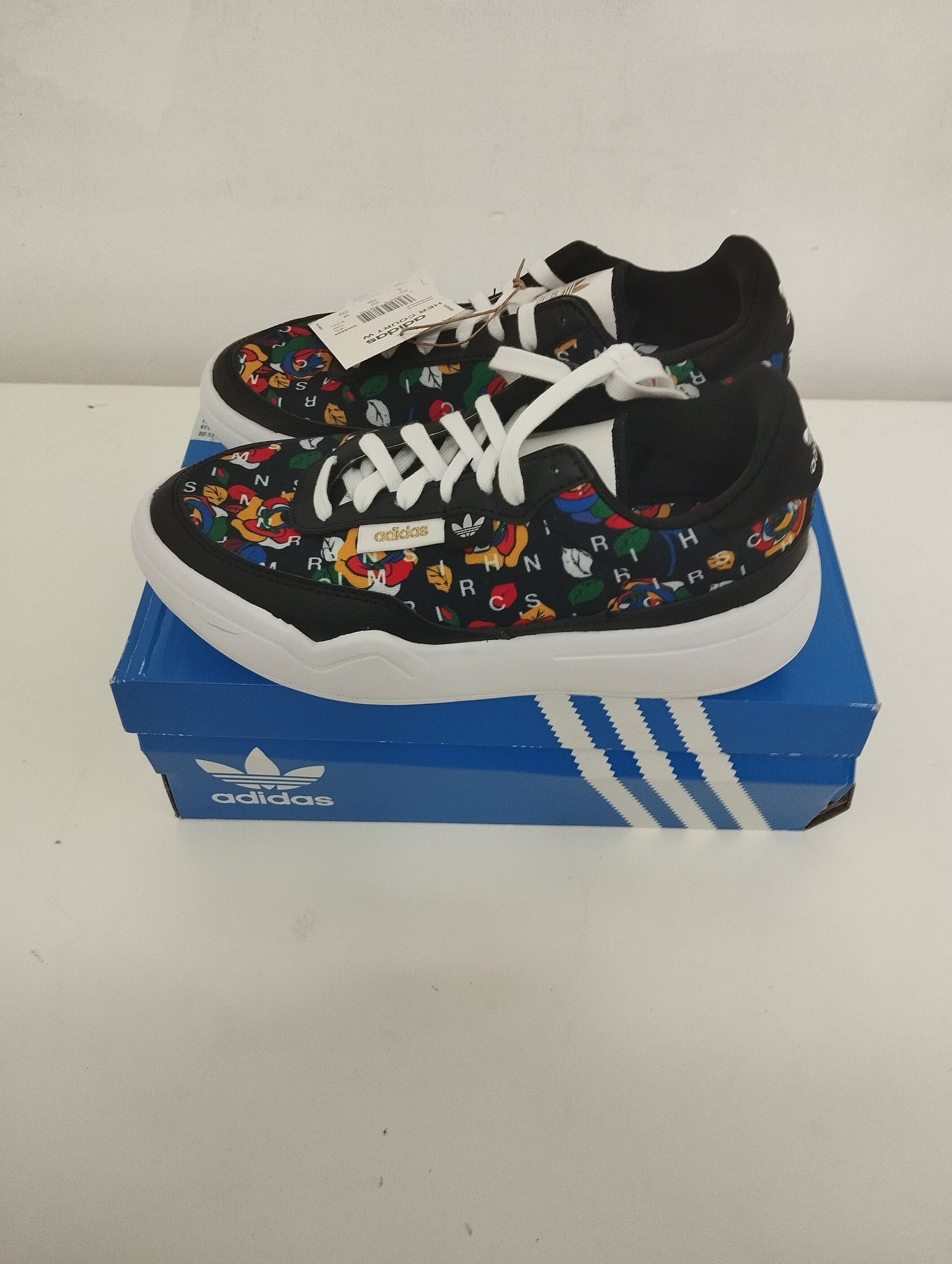 New Women's Adidas Her Court Sneakers - Black, Size 36