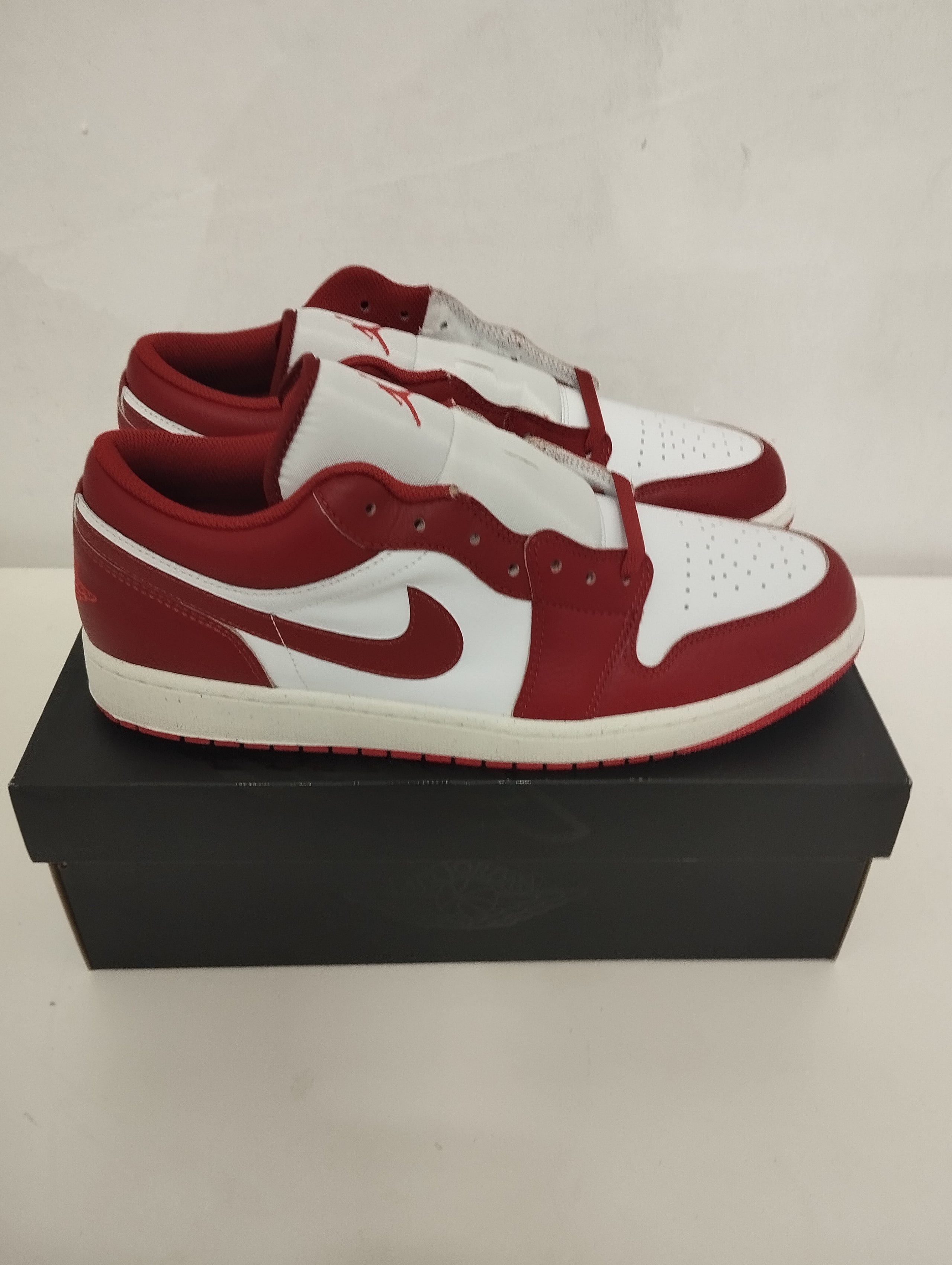 New Men's Air Jordan 1 Low SE Sneakers - White, Size 47.5