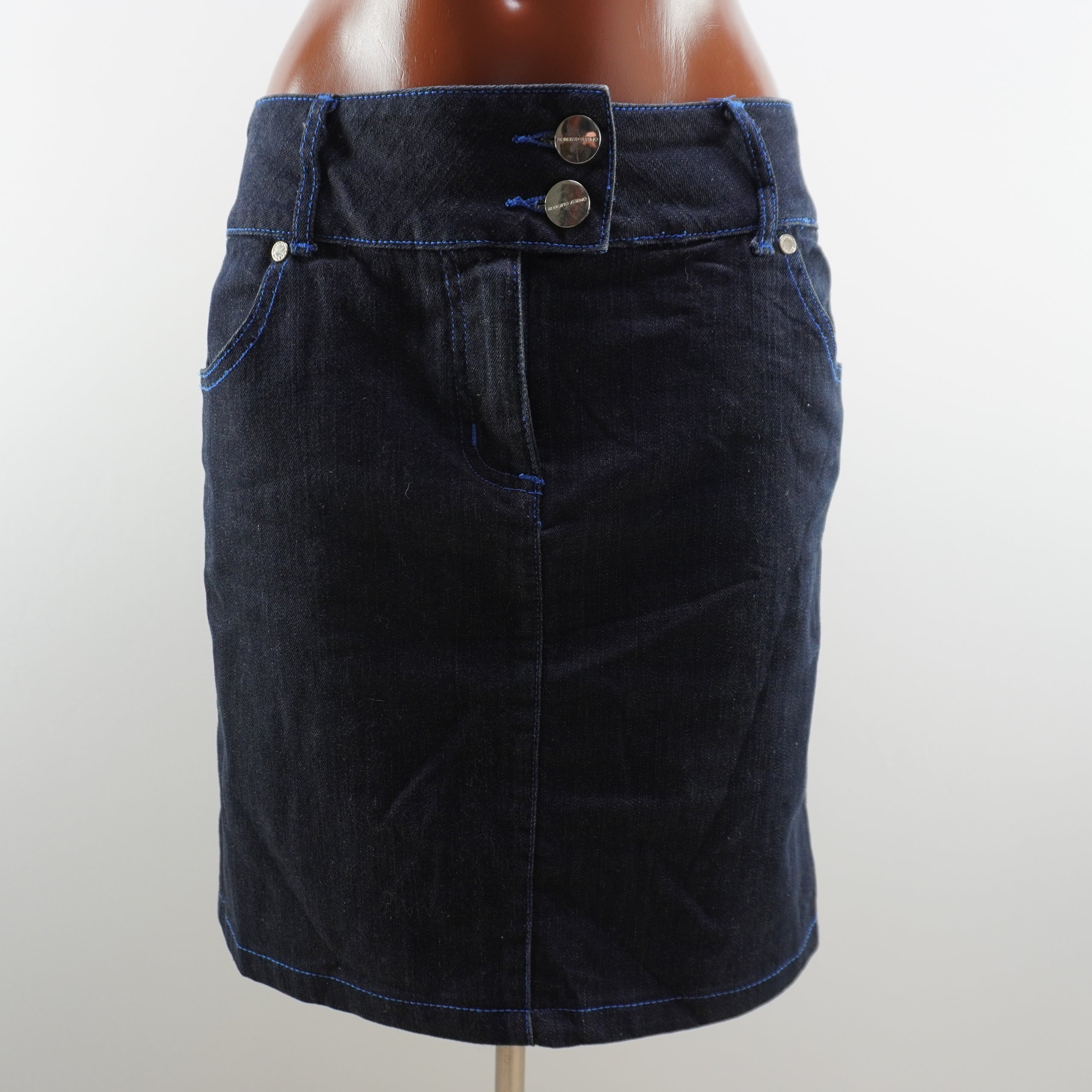 Pre-owned Women's Roberto Verino Skirt - Blue, M