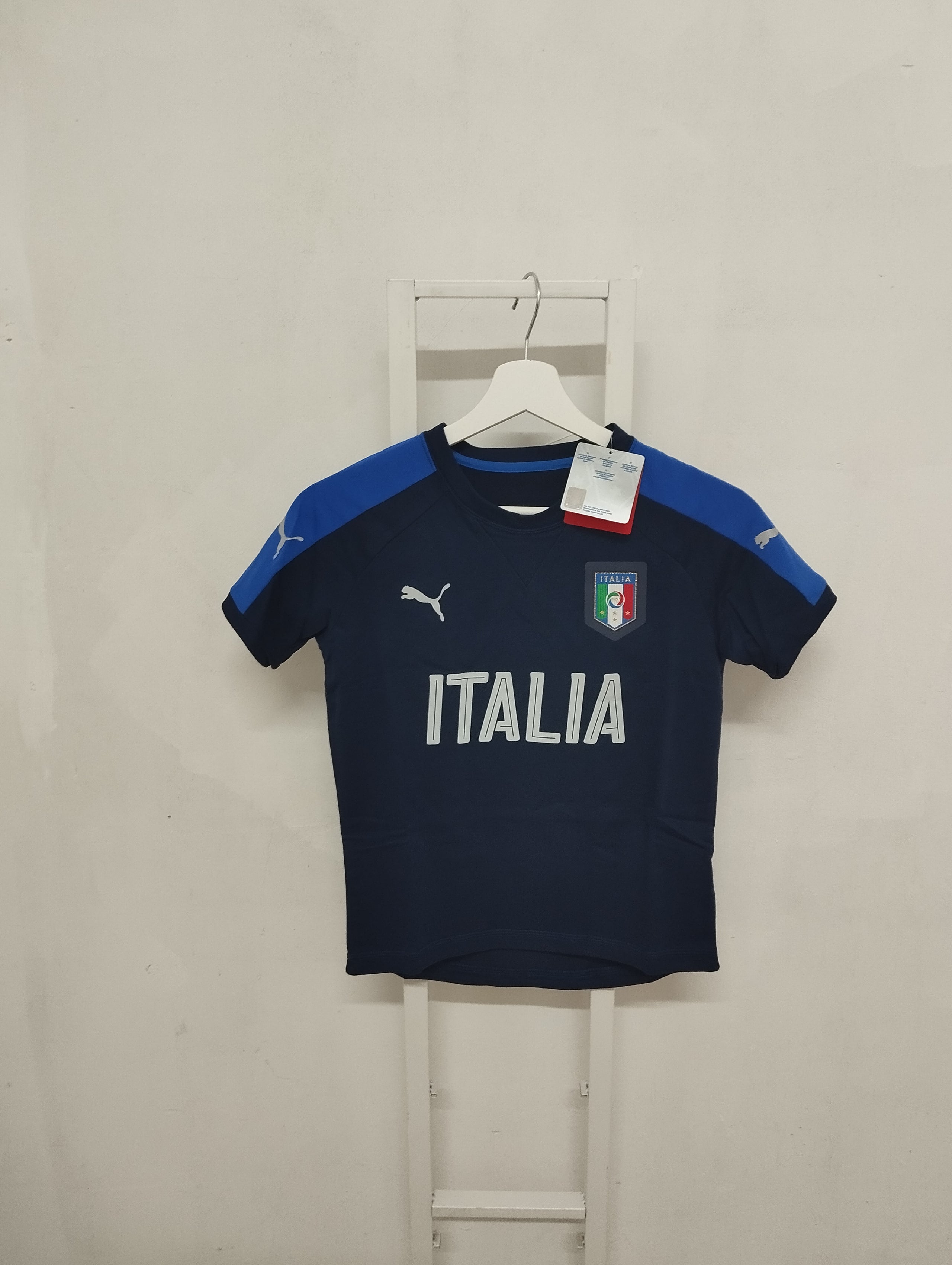 New Men's Puma Italia Shirt - Black, Size 11