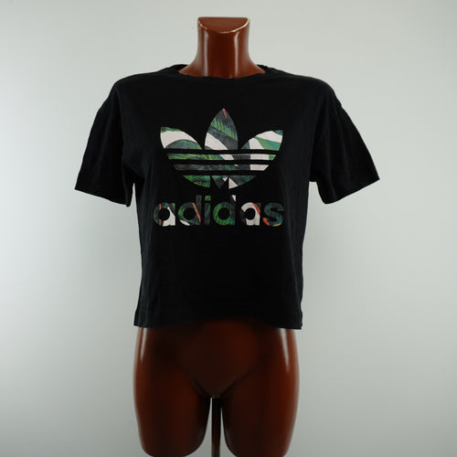 Adidas camisa mujer negra talla S vista frontal