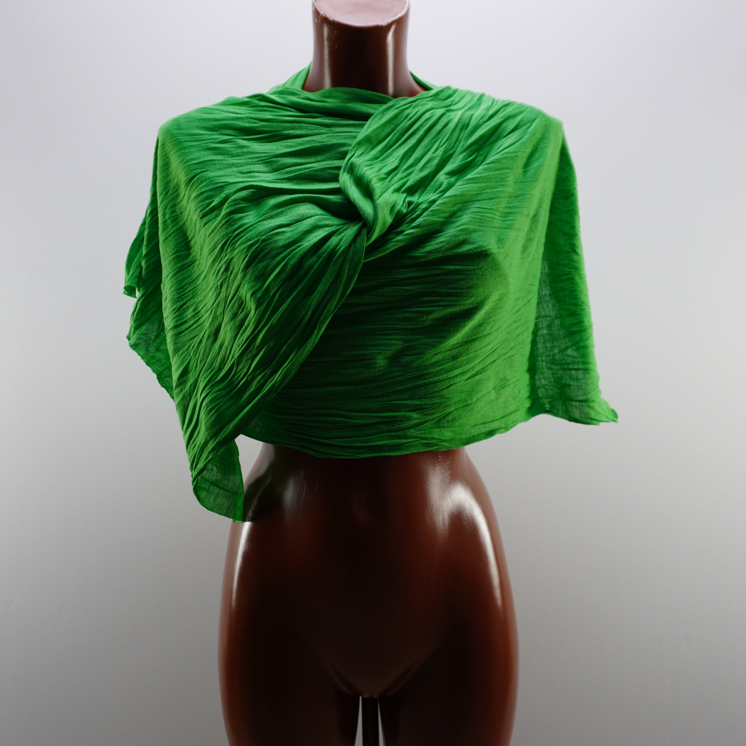 Women's Sin Marka Scarf - Green, 60x170 cm, Very Good Condition