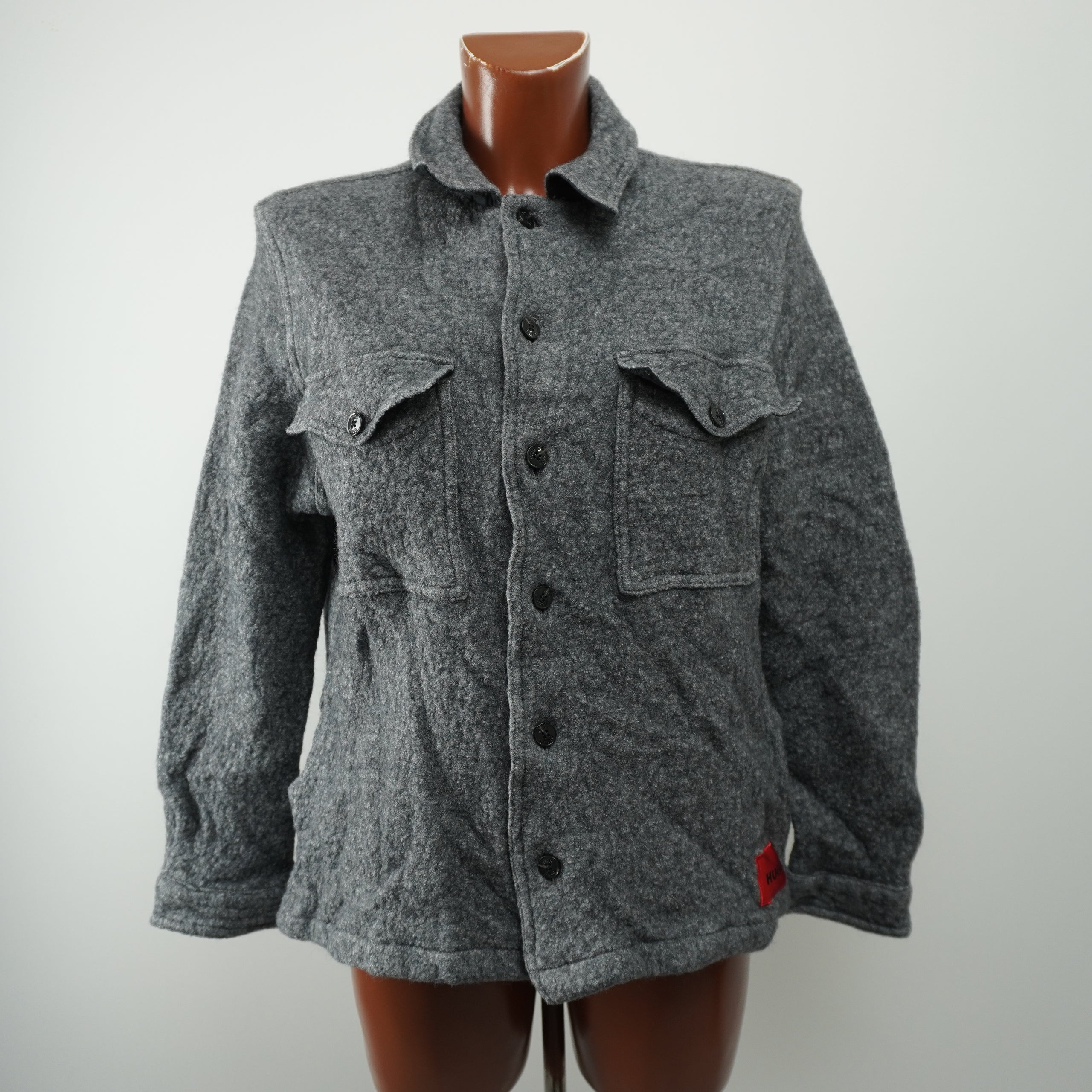 Chaqueta Hugo Boss de mujer usada - Gris, talla L, en muy buen estado