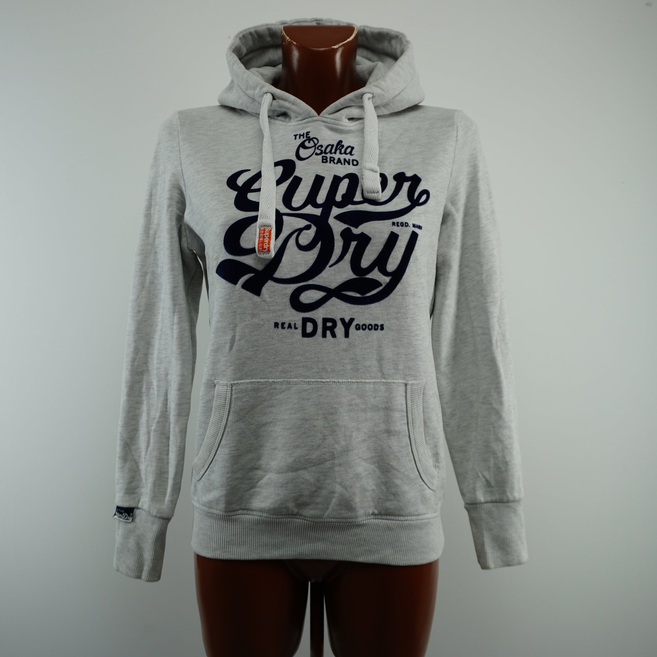 Superdry Women's Hoodie - Grey, M, Pre-owned in Very Good Condition