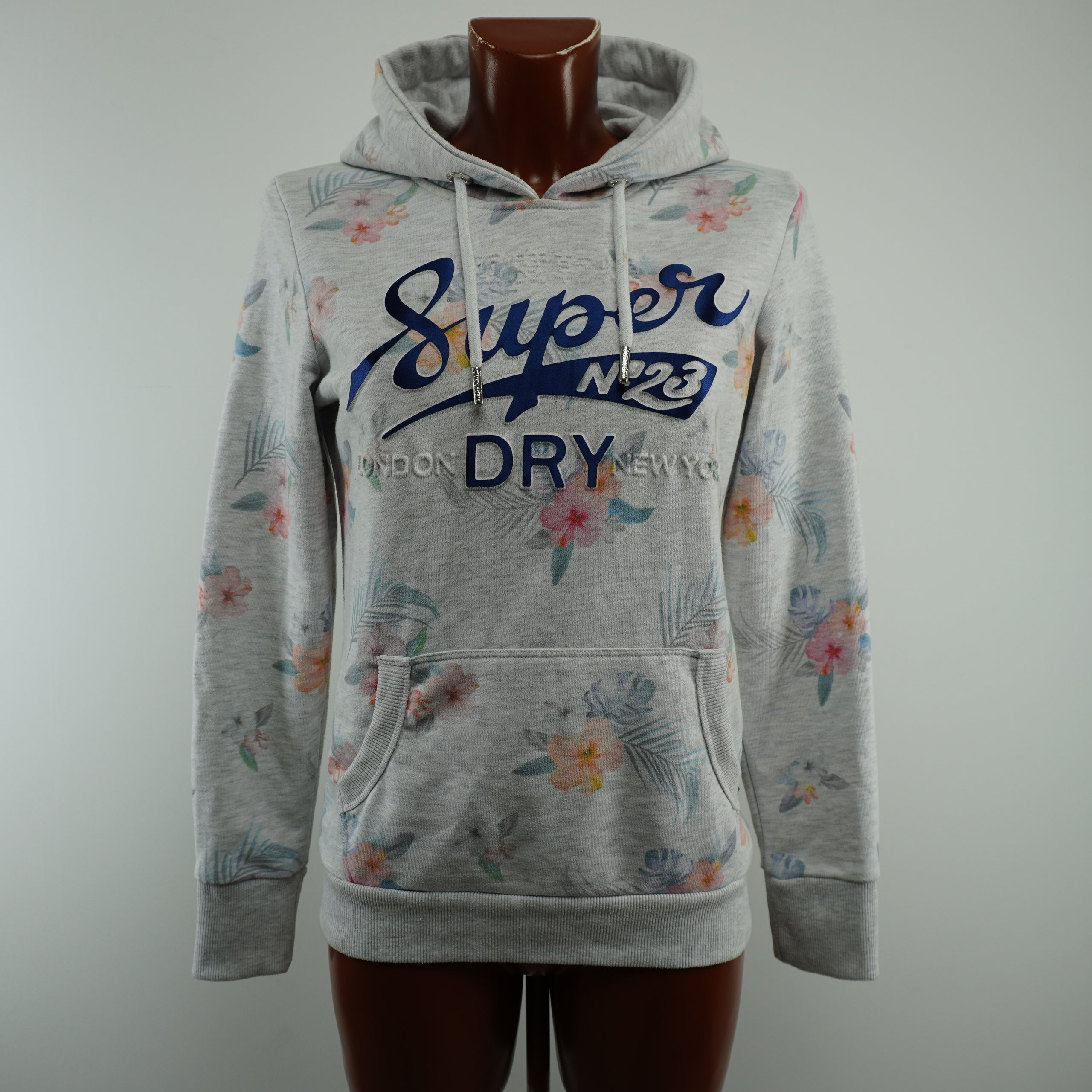 Women's Superdry Hoodie - Grey, L, Very Good Condition