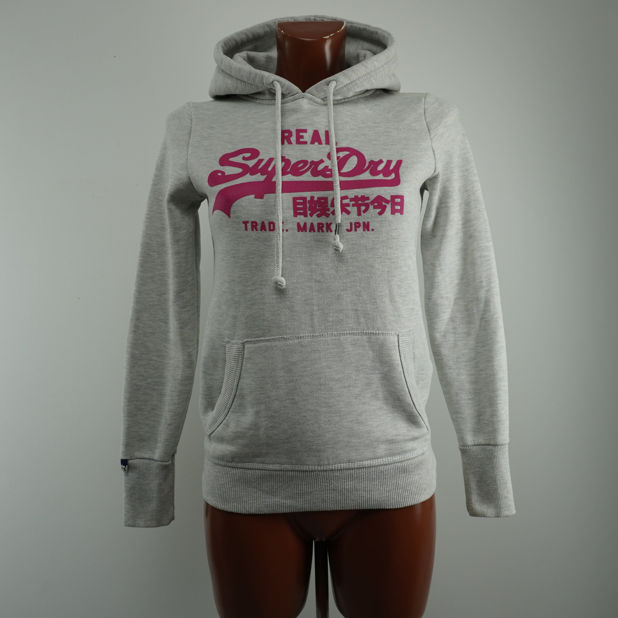 Sudadera con capucha Superdry para mujer, gris, talla XS, de segunda mano