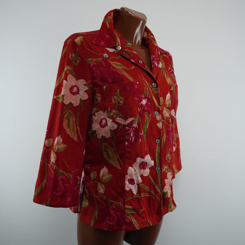 Burberry chaqueta mujer rojo Talla L detalle tela