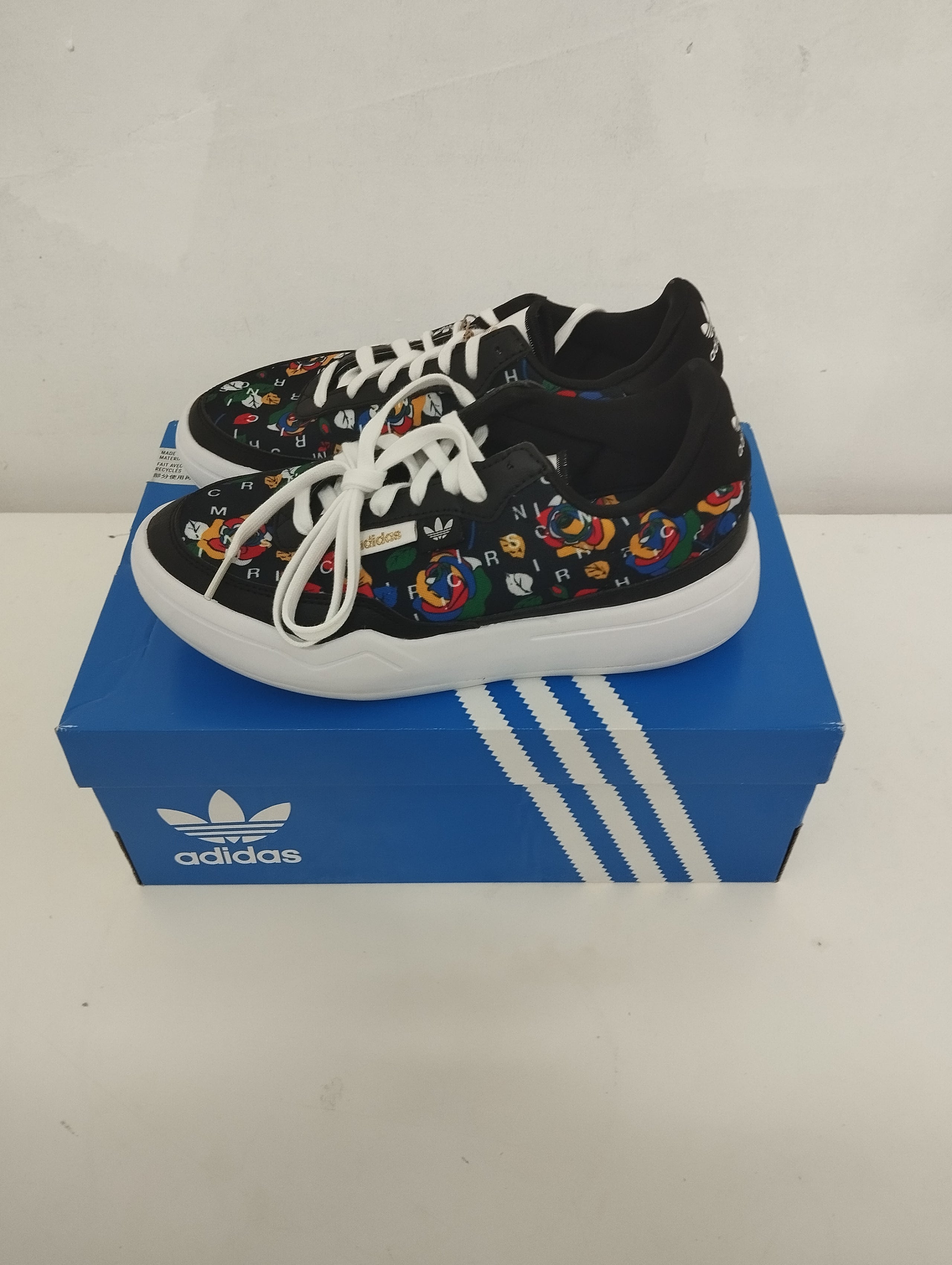 New Women's Adidas Her Court Sneakers - Black, Size 36.5