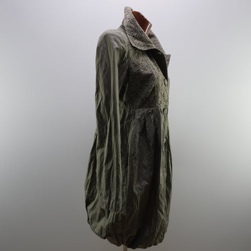 Abrigo Rinascimento mujer verde talla S detalle tela