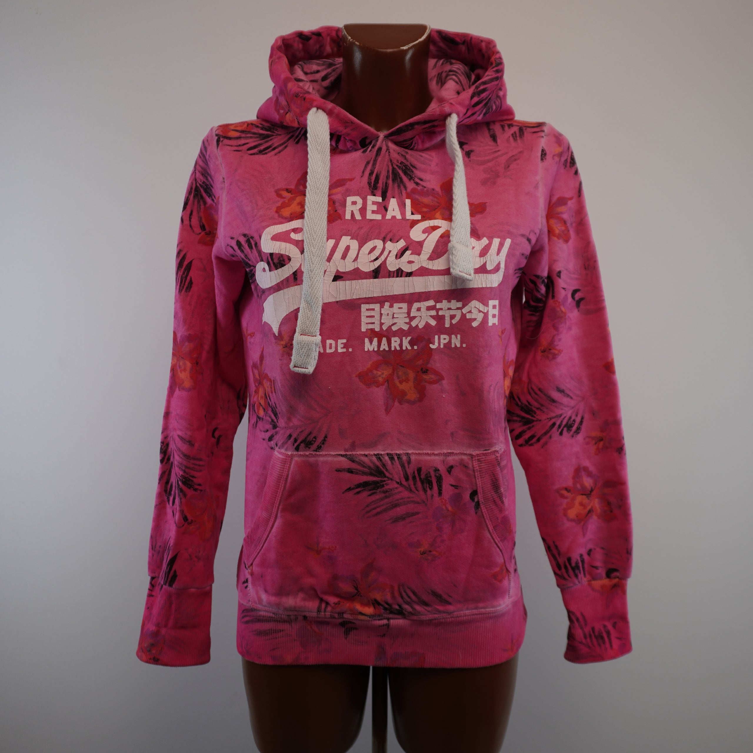 Superdry Women's Hoodie - Pink, M, Very Good Condition