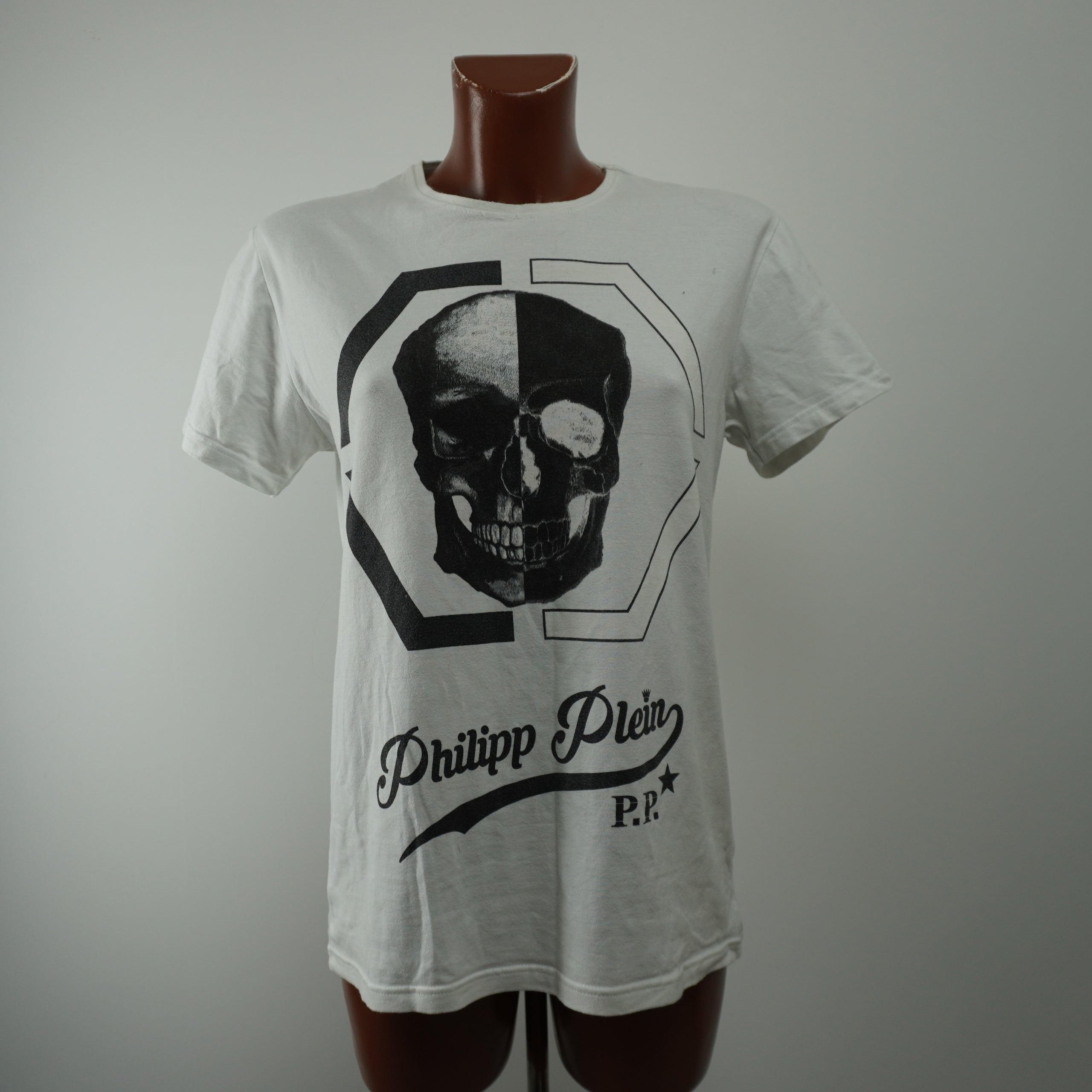 Pre-owned Women's Philipp Plein Shirt - White, L, Very Good Condition