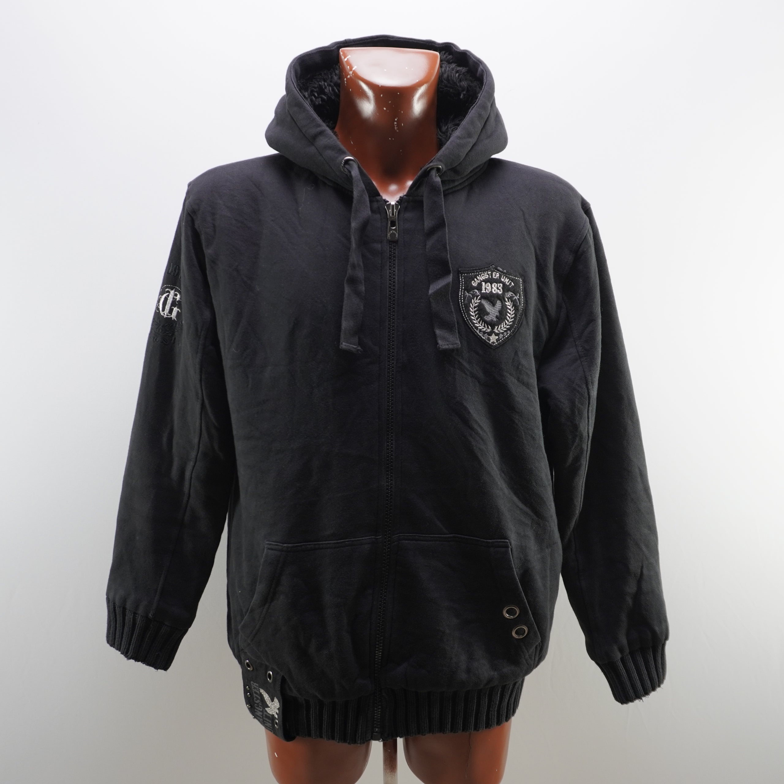 Chaqueta Gangster Unit para Hombre Usada - Negra, XXL