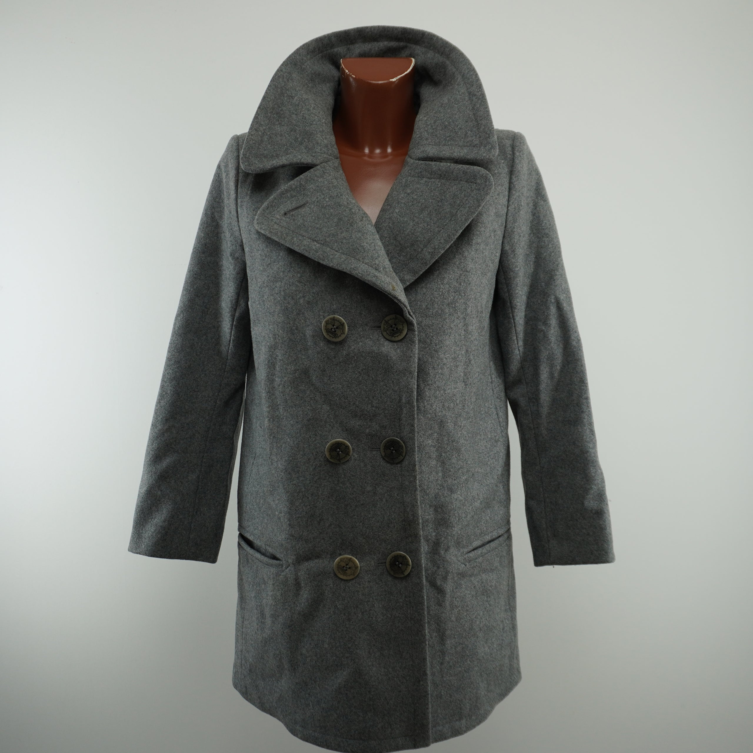 Pre-owned Women's Lacoste Grey Jacket, Size S - Very Good Condition