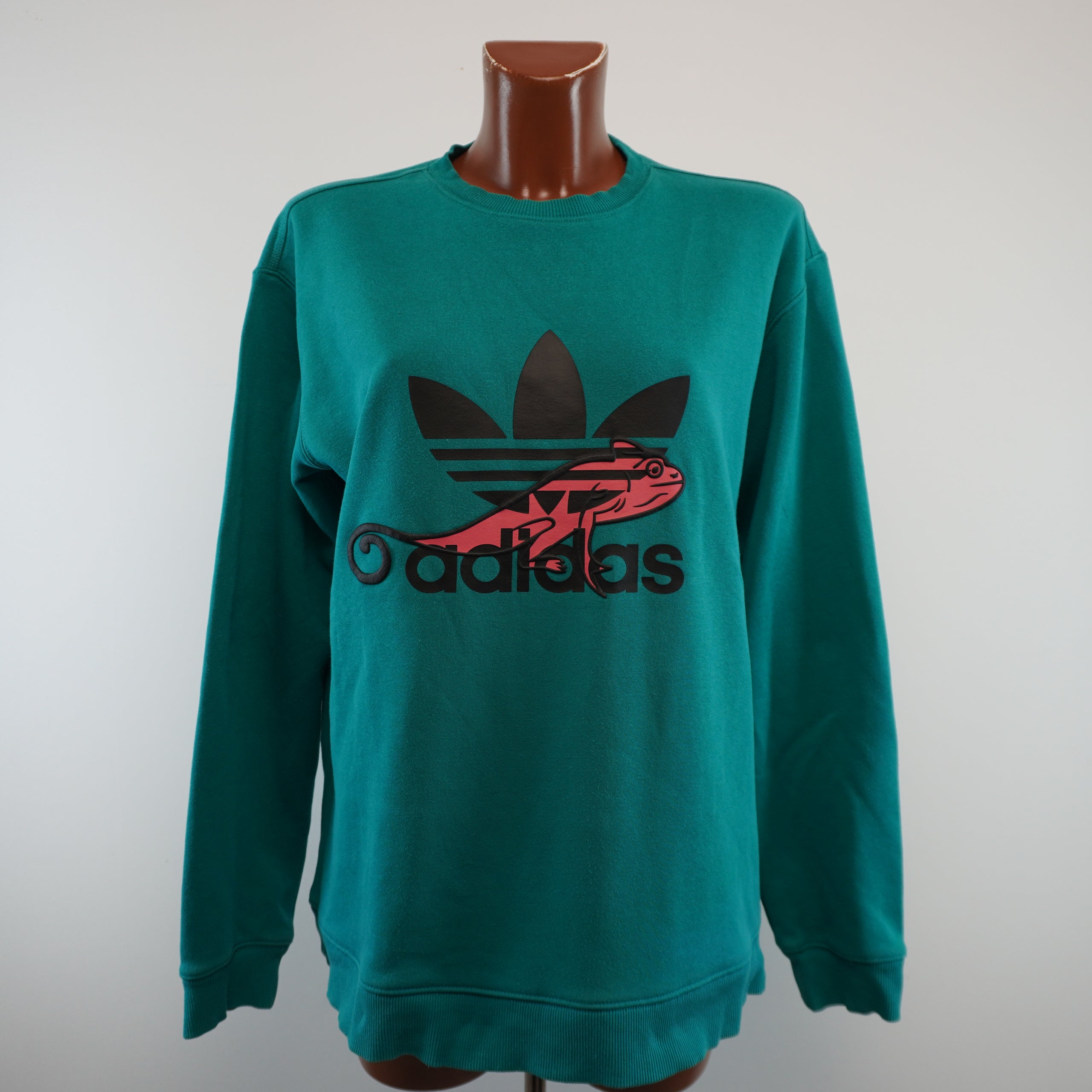 Women's Adidas Sweater - Green, M, Pre-Owned