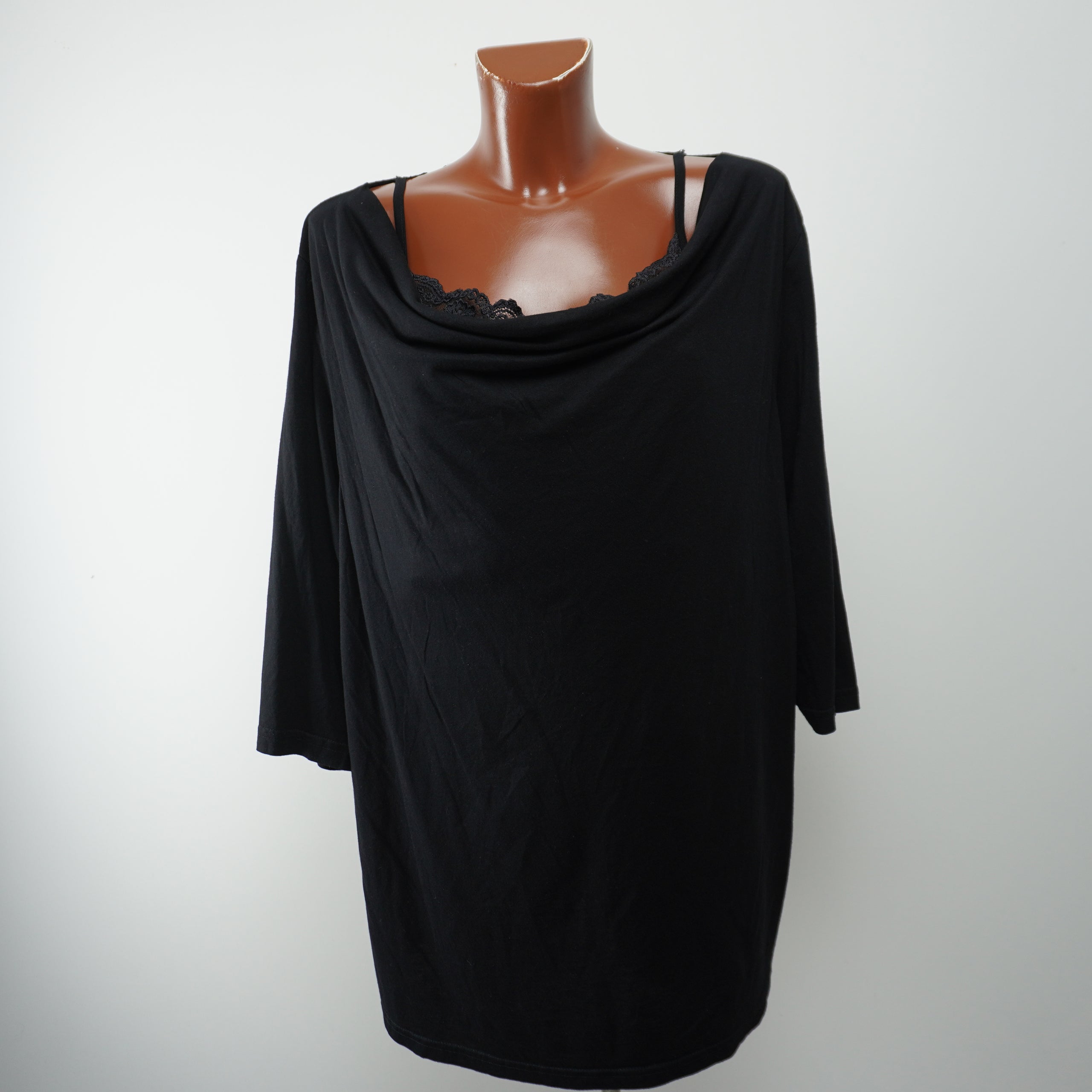 Pre-owned Women's Ulla Popken Sweater - Black, 6XL