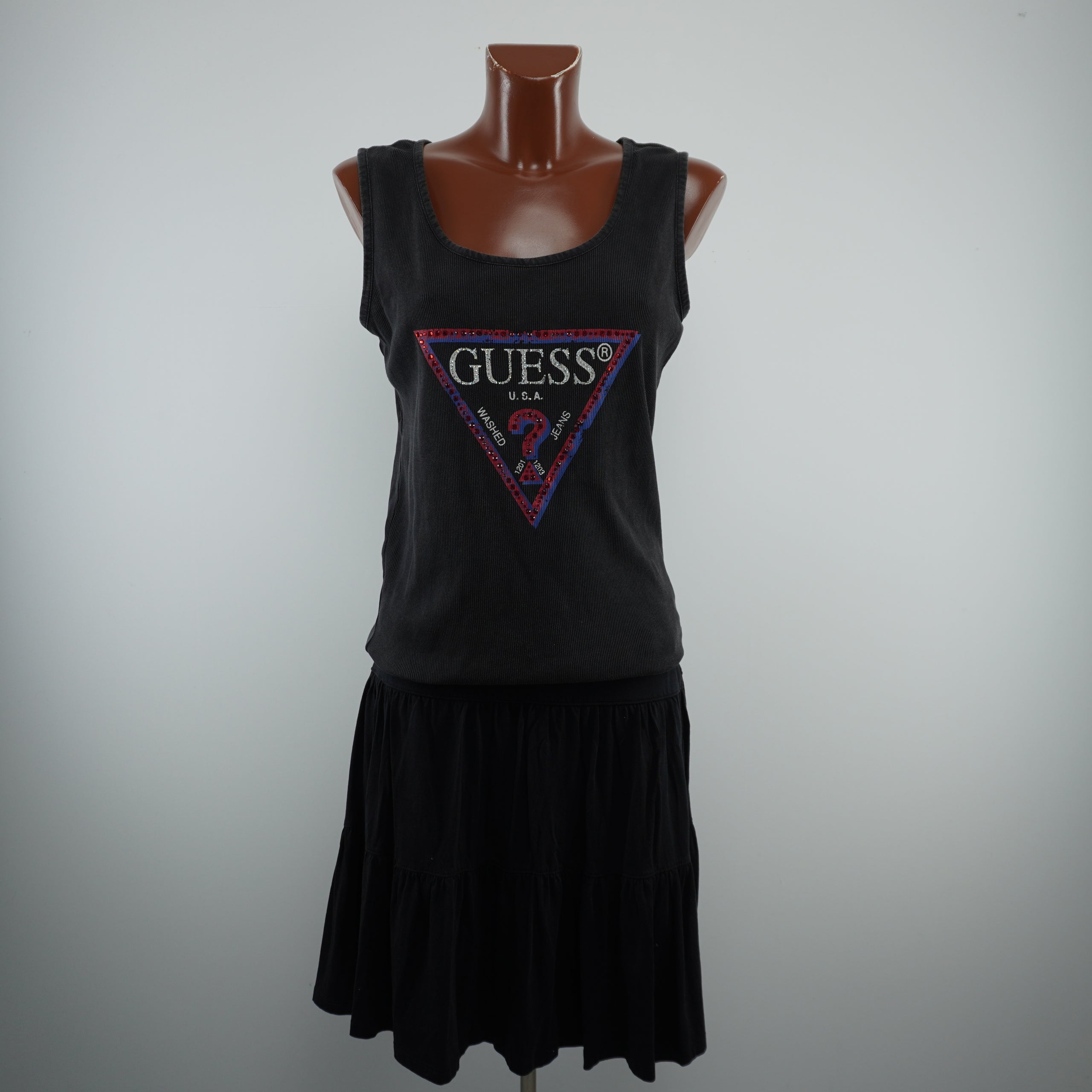 Pre-Owned Women's Guess Dress - Black, XL in Very Good Condition