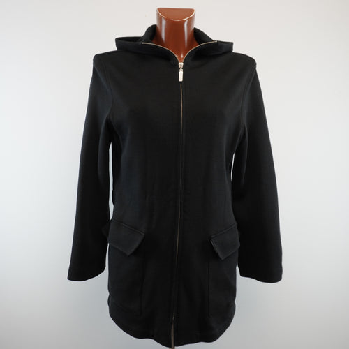 Thomas Burberry abrigo mujer negro Talla S detalle tela