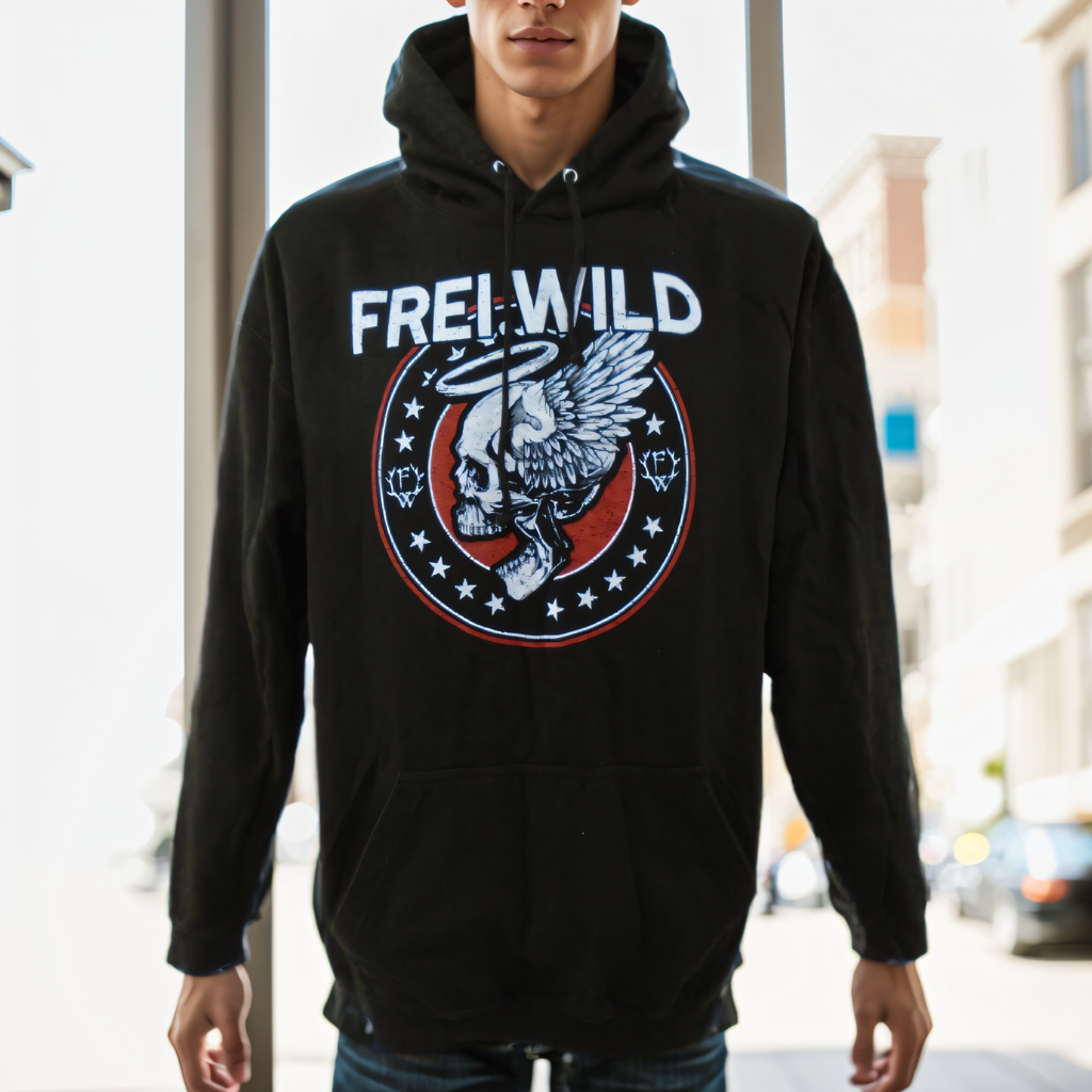 Frei.Wild Men's Hoodie in Black, Size XXL: Used in Very Good Condition