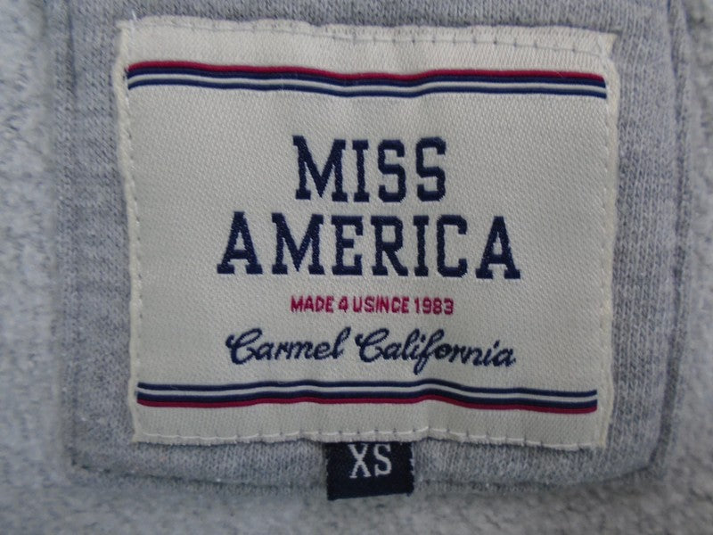 Sweat femme Miss America. Couleur : Gris. Taille : XS.