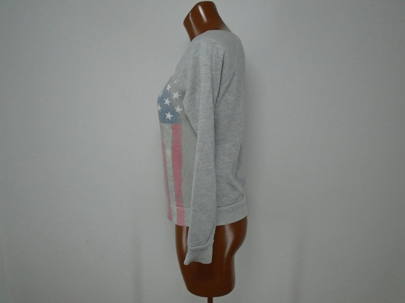 Sweat femme Miss America. Couleur : Gris. Taille : XS.