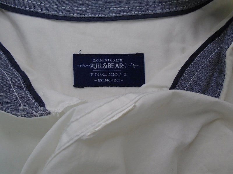 Men's Shirt Pull & Bear. Color: White. Size: XL. Condition: Used.(Very good condition). | 11722123