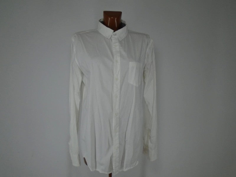 Camicia da uomo Pull & Bear. Colore bianco. Taglia: XL. Condizione: Usato (ottime condizioni). | 11722123