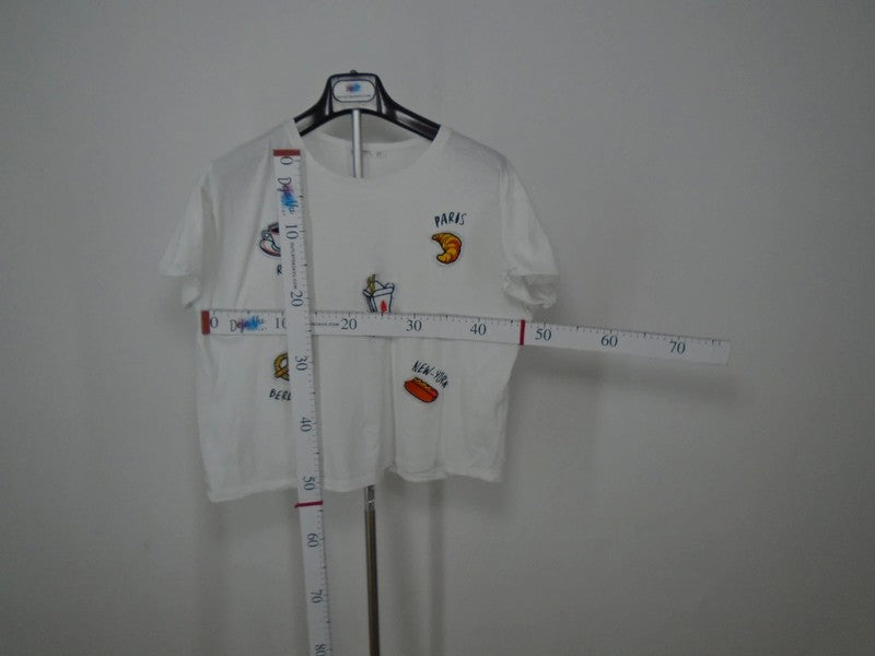 Camiseta de mujer MNG. Color blanco. Tamaño: S.