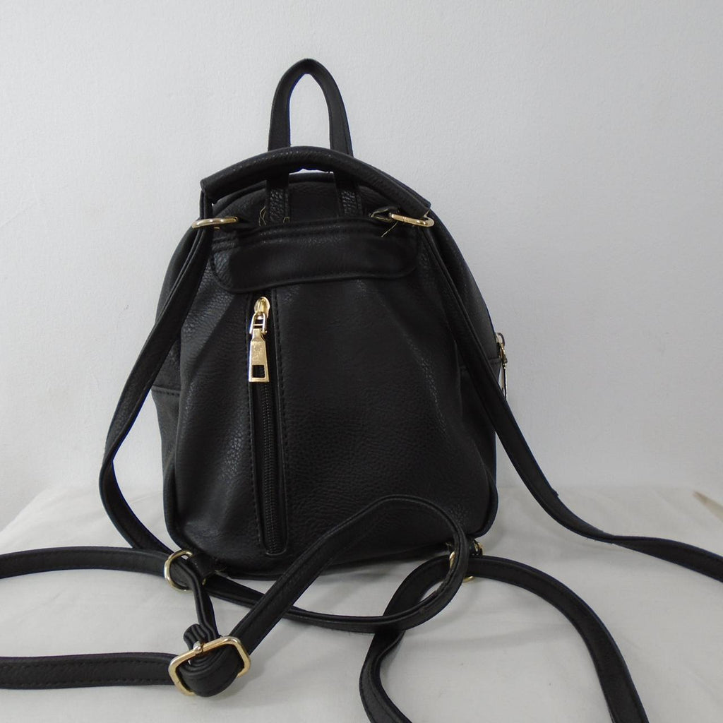 Mochila Mujer Italia Moda. Negro. S. Usado. Bien